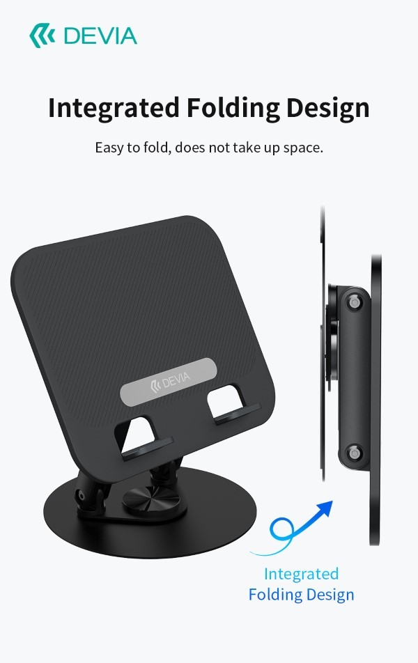 [DEEL238761B] Supporto pieghevole con rotazione a 360° per tablet e laptop