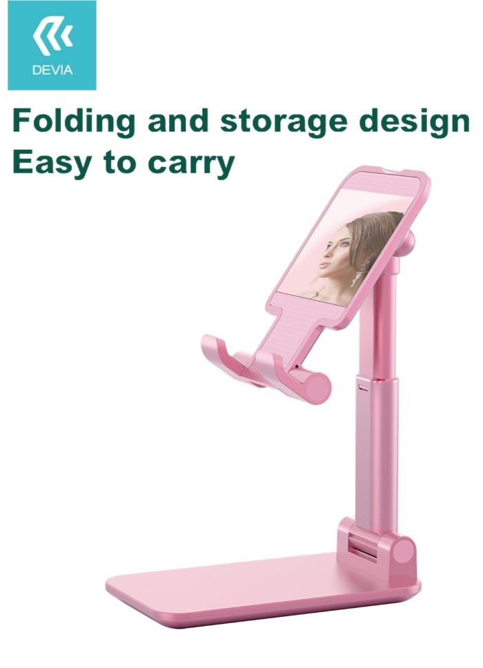 [DESTT987P] Supporto Regolabile a libro per Tablet e Smartphone Rosa