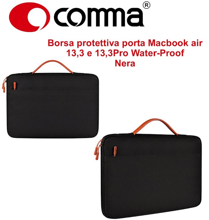 [CO133P287B] Borsa protettiva Macbook air 13,3 e 13,3Pro Water-Proof Nera