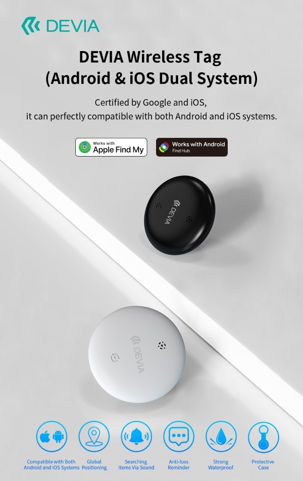 Anti-smarrimento  EM611 Wireless Tag Compatibile Android e iOS Bianco