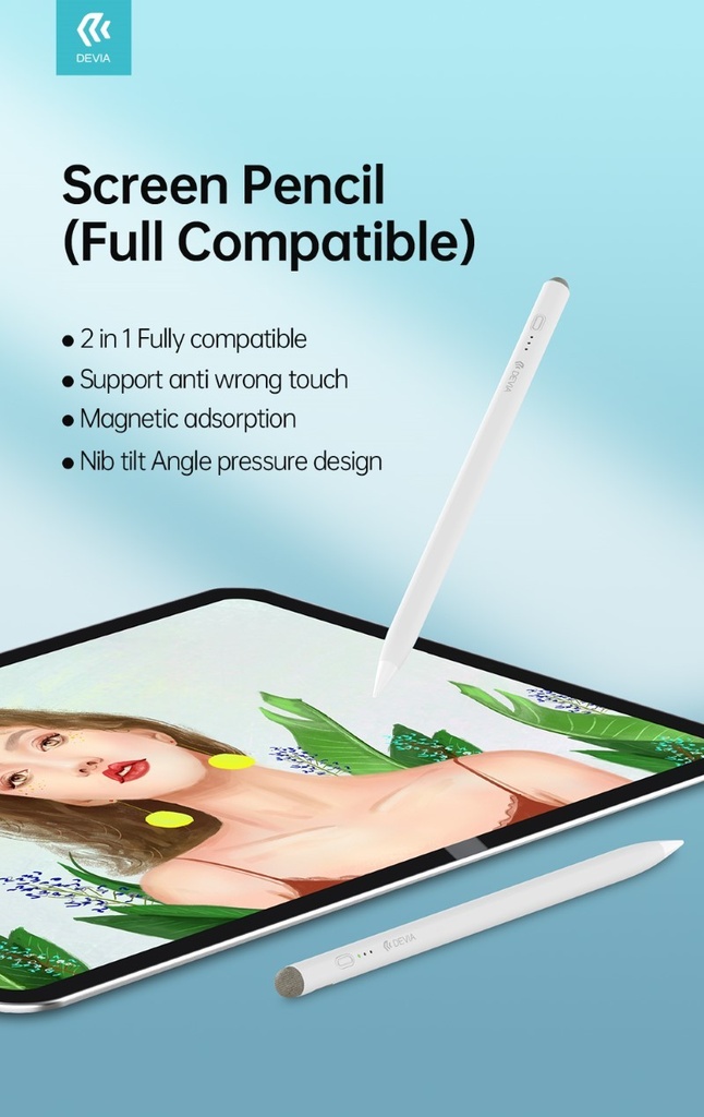[DEPCT164W] Penna Capacitiva Pencil ceramica per Apple iPad dopo 2018