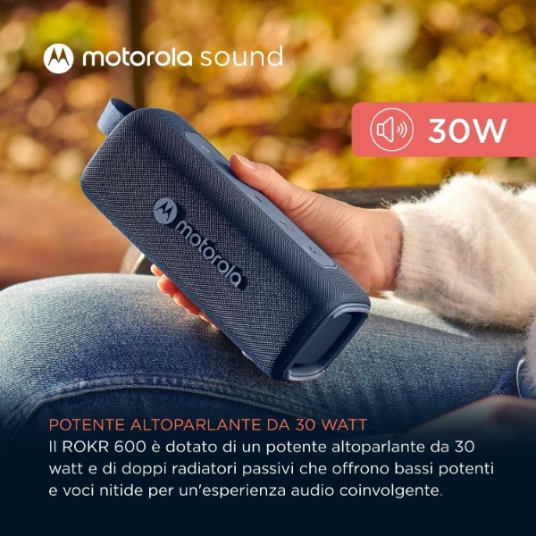 [MXROKR600A] Altoparlante 30W wireless bluetooth Motorola ROKR 600 Blu
