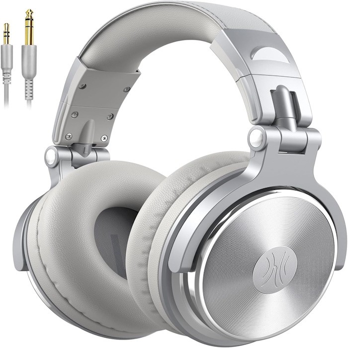 [ONEOP10172S] OneOdio Studio Pro 10 Hi-Res Cuffie DJ Cablate c/ Shareporte e Microfono Silver