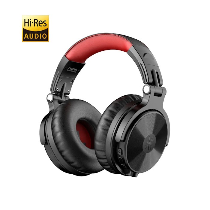 OneOdio Studio Wireless C Hi-Res Cuffie DJ Bluetooth 5.0 Red/Black