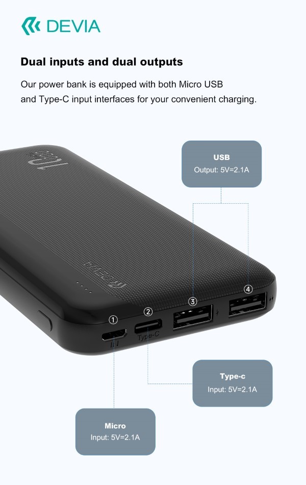 Power Bank Kintone 10,000 mAh 37 Watt Nero