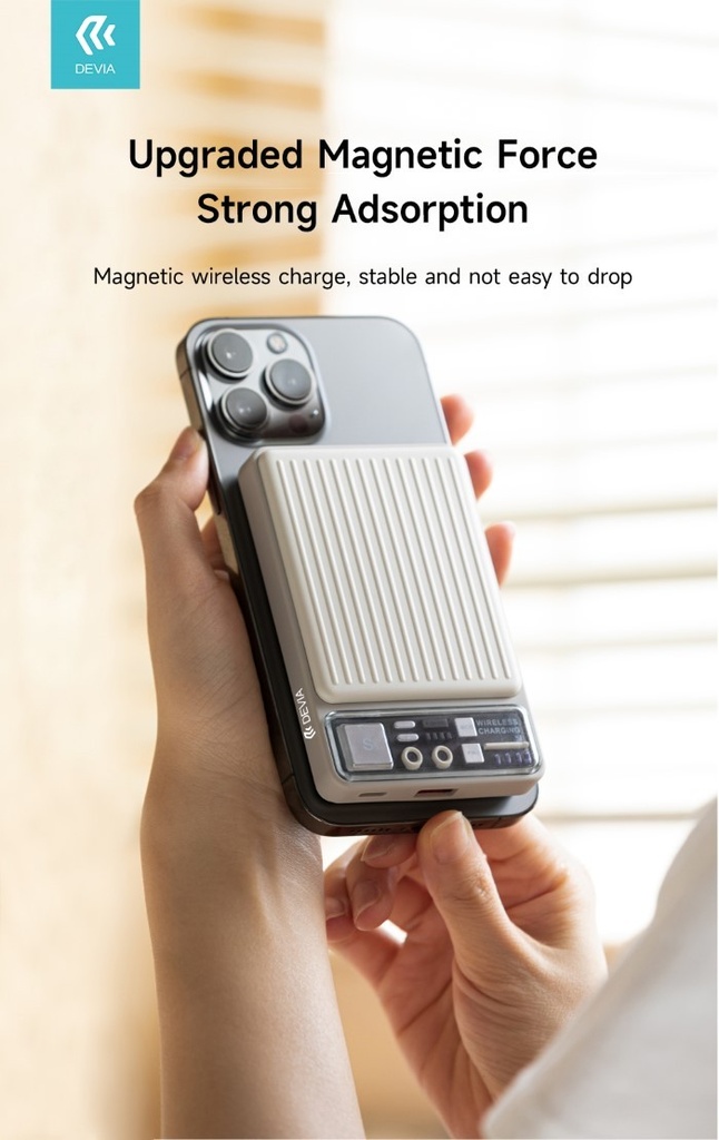 [DEPB10M007A] Power bank carica rapida 22.5w wireless magnetico 10.000mah
