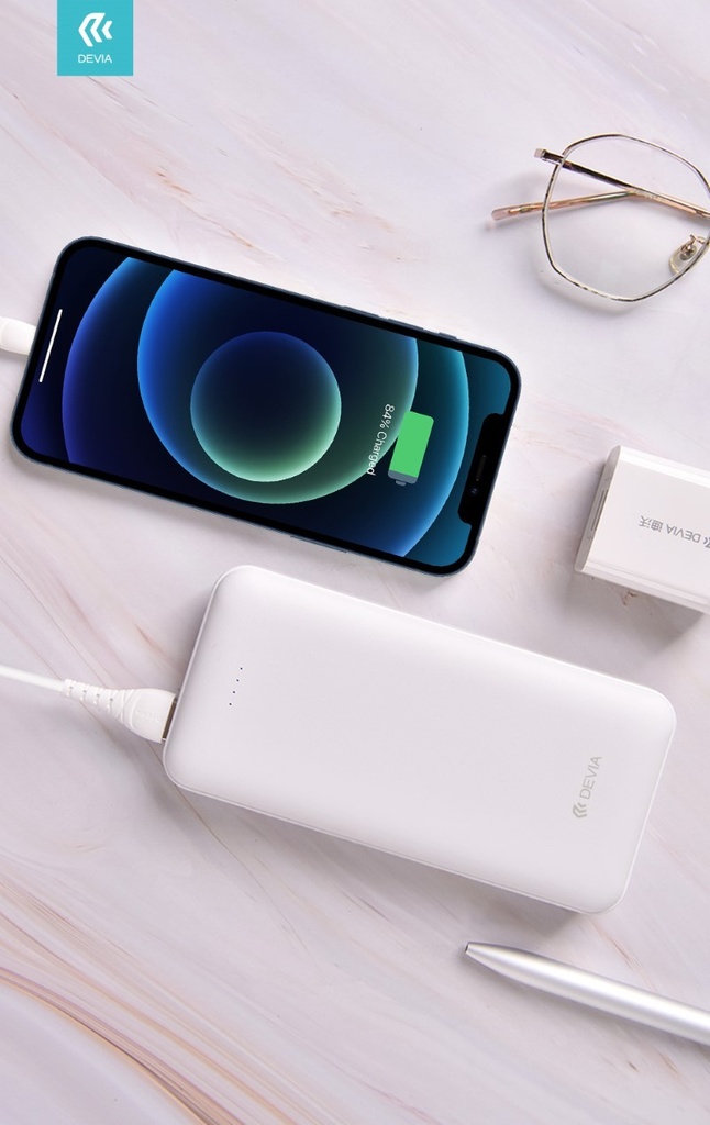 [DEPG20K656W] Power Bank Guardian 20.000 mAh 2 Uscite 5 volt 2.1A. Bianco
