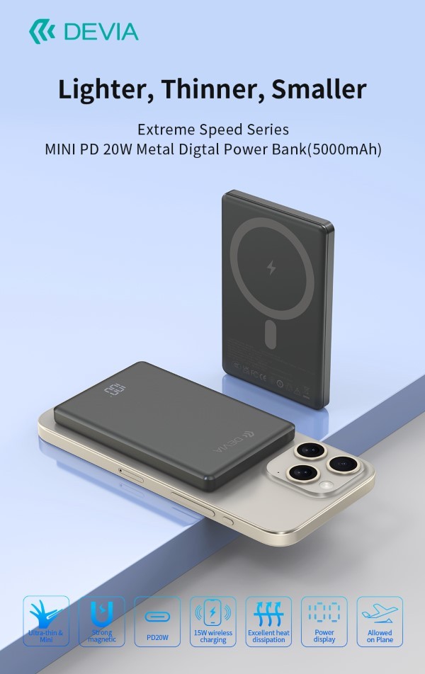 Power bank Magnetico Extreme Speed ​​Series MINI PD 20W 5000mAh