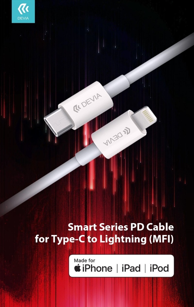 [COPDCIP24710] Cavo carica e dati 1,5 m 3A Certific. MFI Tipo-C a Lightning