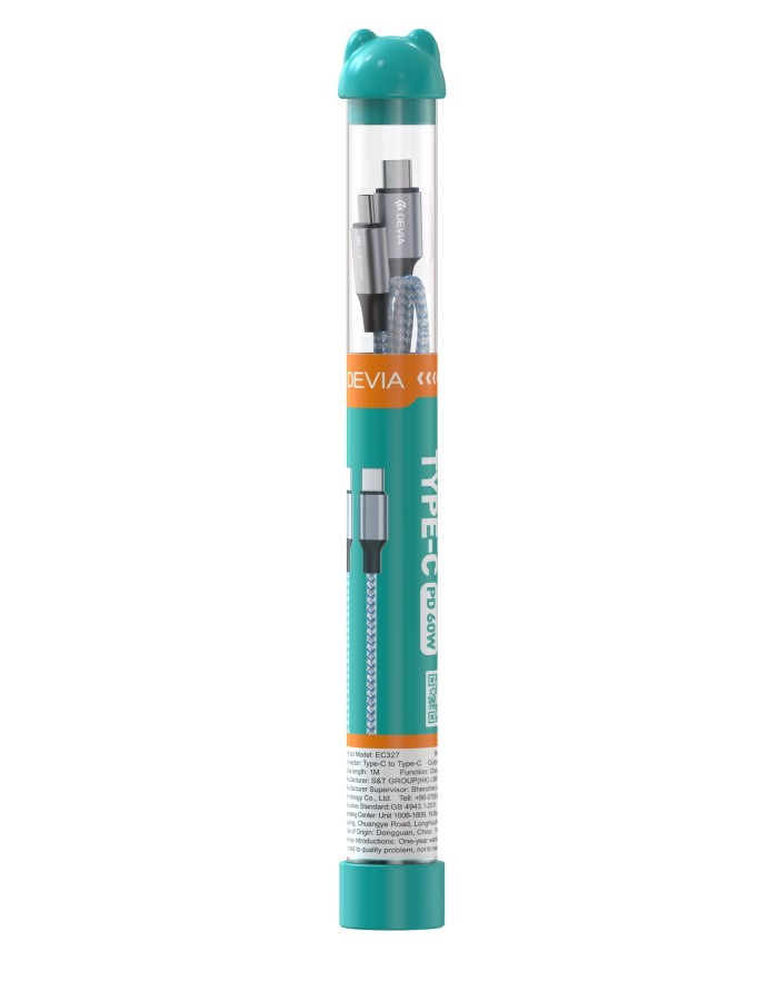 [DETACC878B] Cavo Bubble Tipo-C - C 3A 60W Per carica rapida PD Nero