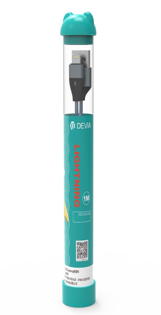 [DETANA611] Cavo Bubble USB > Lightning Apple 1mt Nylon Intrecciato Nero