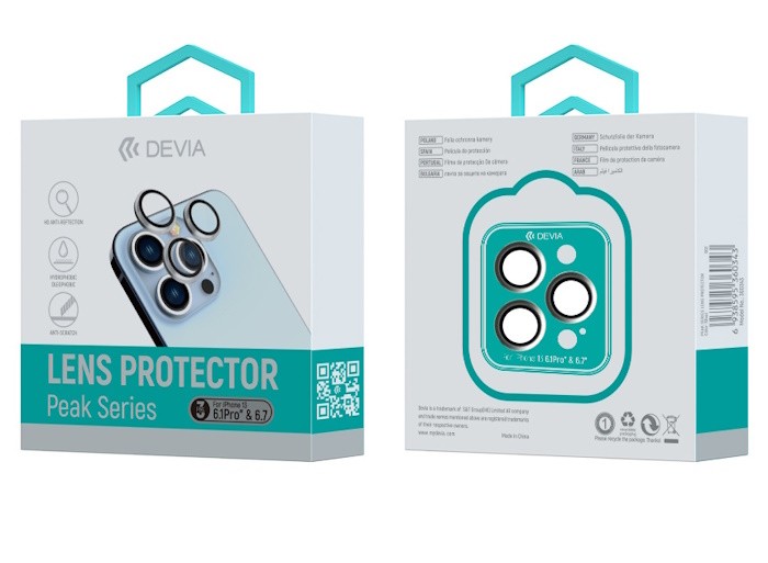 [DEPSC14M485] Protezione per fotocamera in cristallo iPhone 14P & 14P.Max