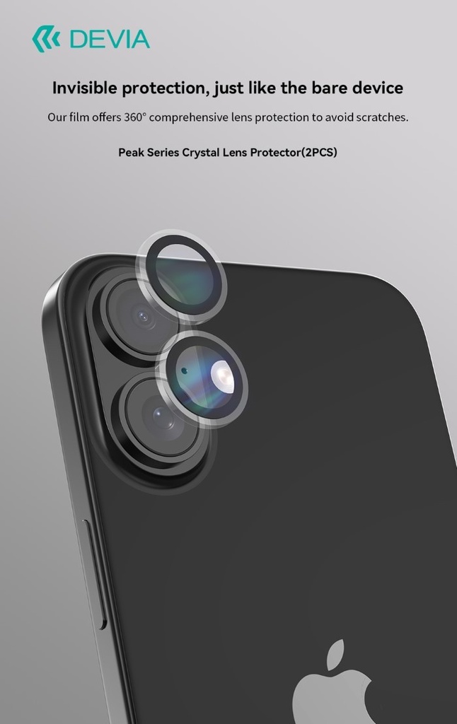 [DEPSC16P682] Protezione per fotocamera in cristallo iPhone 16 & 16Plus