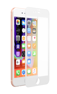 [DETGF87167W] Pellicola Vetro Bordo Lucido Full 0.26 mm iPhone 7/8 Bianca