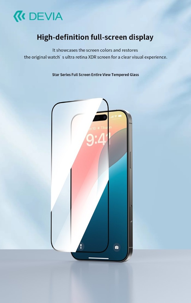 [DETGF16491] Pellicola in vetro temperato full screen per iPhone 16 Pro