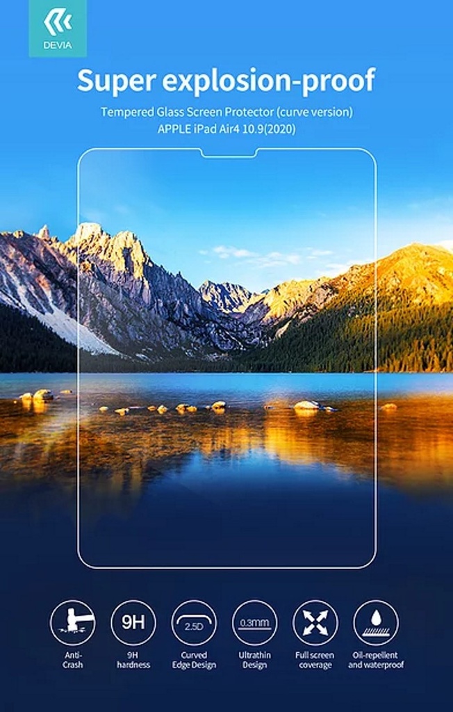[DETGIPA420022] Pellicola in vetro temperato per iPad Air 4 Gen. 10.9
