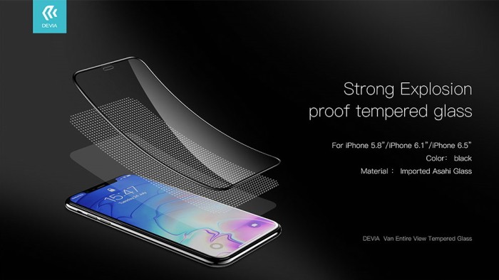 [DETGFSE2212W] Protezione in vetro temperato Full per iPhone SE2 Bianca