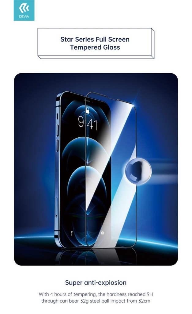 [DETGIP21943] Vetro temperato confezione da 3 pezzi per iPhone 13 Pro Max