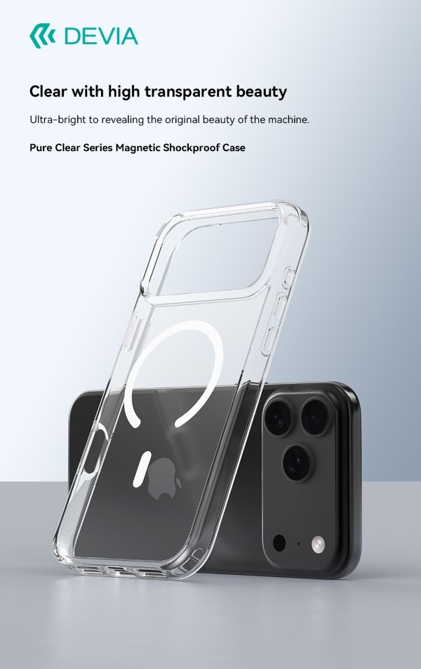 Custodia antiurto Mag Safe trasparente per iPhone 17