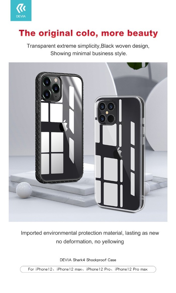 [DENG12M011] Cover protettiva trasparente con bordo per iPhone 12 Mini
