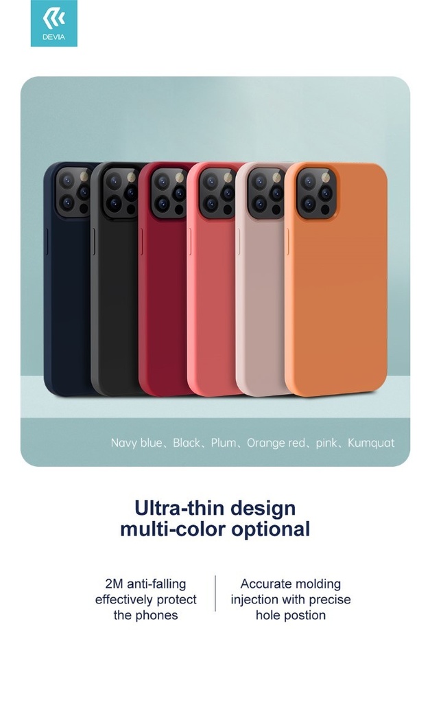 [DENSS13904A] Cover in Silicone e interno in spugna per iPhone 13 Blu Navy