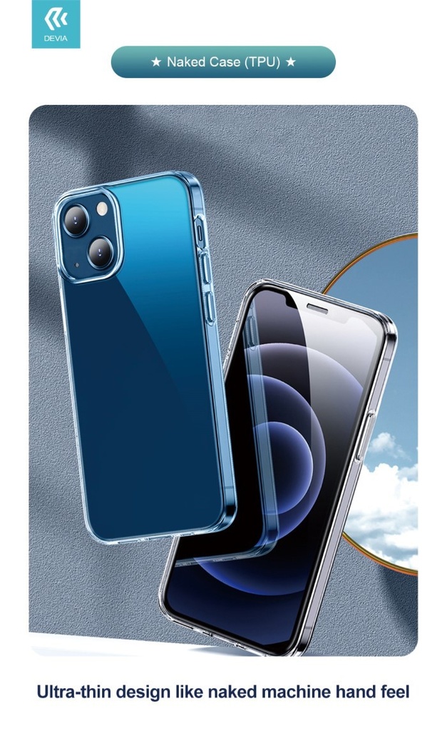 [DENKIP21478] Cover in TPU trasparente per iPhone 13 Pro