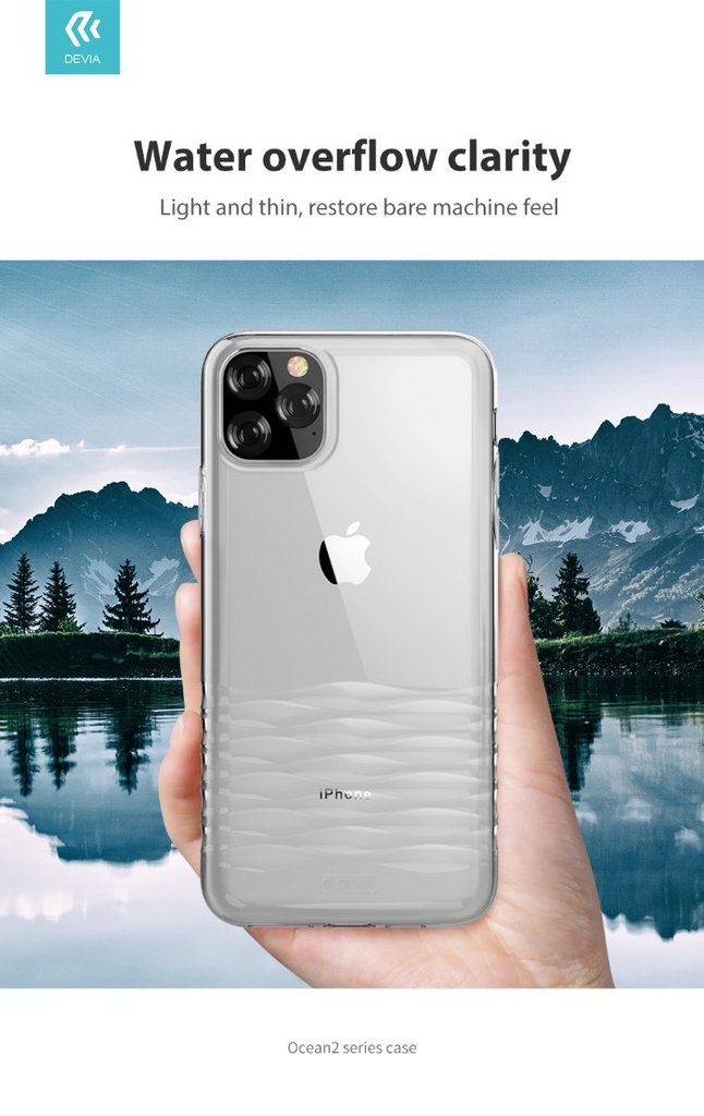 [DEOC65347T] Cover Ocean 2 Protezione Trasparente per iPhone 11 Pro Max
