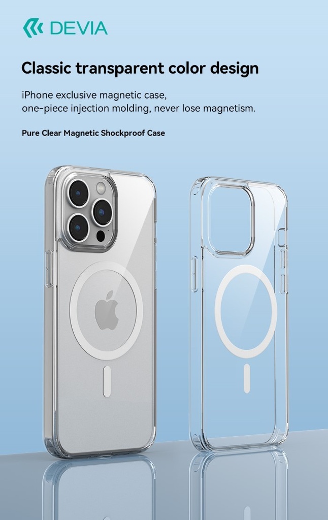 Cover trasparente magnetica carica wireless iPhone 15Pro Max