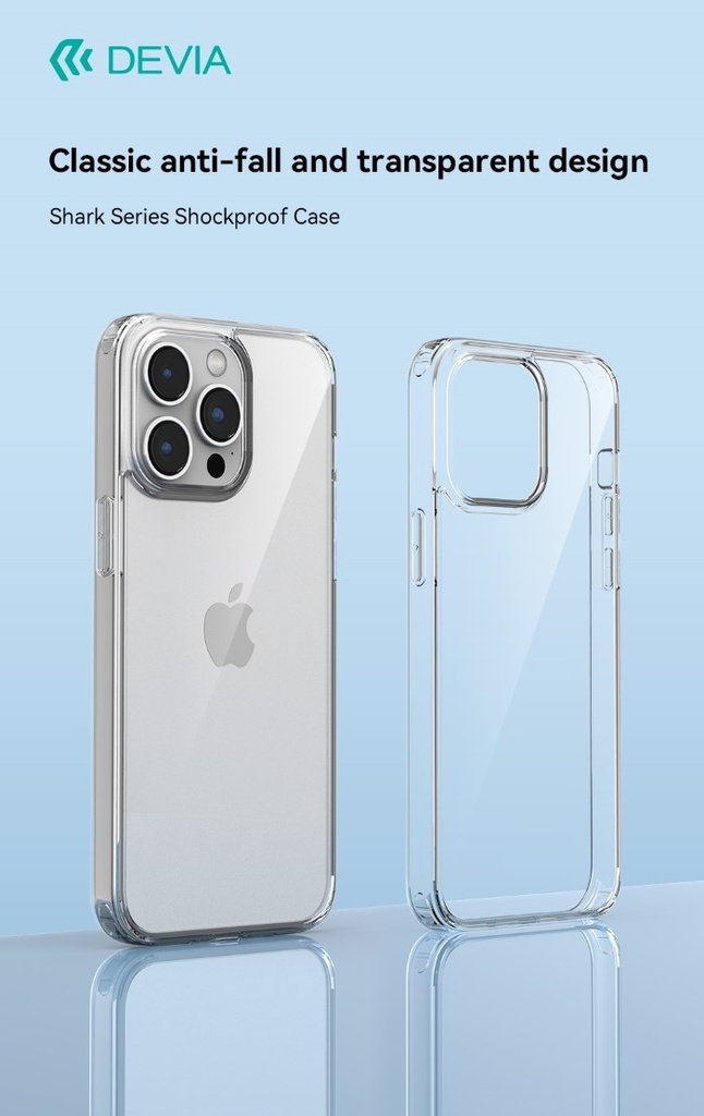 [DESSIP15S894] Cover protettiva Shark Trasparente Protezione iPhone 15 Plus