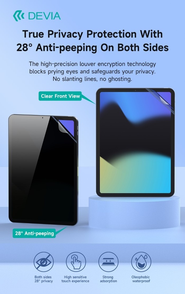 [DETPU11P920] Pellicole Privacy 0,5mm per Tablet 11'' max 10pz 200*290 mm