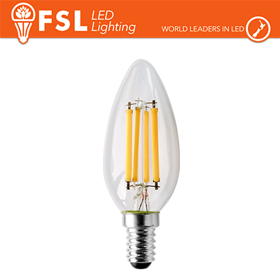 [FLC35F4W40K14] Lampada Filamento Oliva - 4W 4000K E14