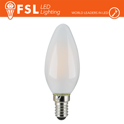 [FLC35O7W14K40] FSL Lampadina candela filamento opale forma oliva 7W‑4000K E14