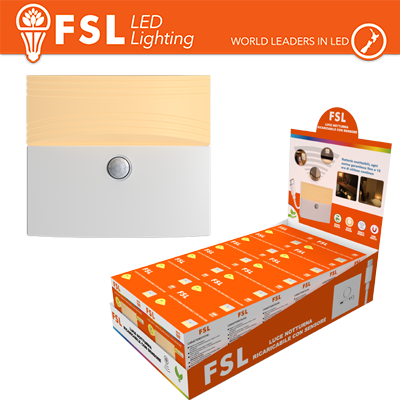 [FLFSN303] Luce notturna ricaricabile con sensore di movimento con espositore