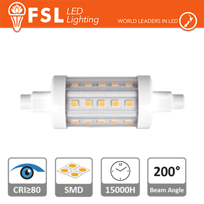 [FLR7S-5W40K] R7s - 5,5W 4000K 600LM >200º 25*78mm CRI80