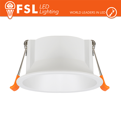 [FLFSS615W] Portafaretto Downlight Circolare Fisso GU10/MR16 Foro Ø75 mm Bianco