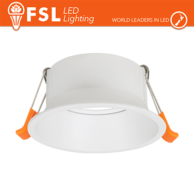 [FLFSS617W] Portafaretto Downlight Circolare Orientabile GU10/MR16 Foro Ø83 mm Bianco