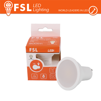 GU10 lampadina LED 8W alta luminosità - 6500K,  850lm, 100°
