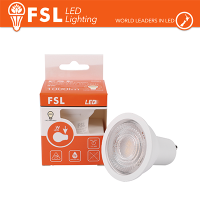 [FLGU10B6W40K38] GU10 Lampadina LED - 6W 4000K 510LM 38° CRI>80
