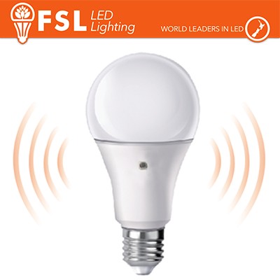 [FLA60S9W30K27] Lampada LED con Doppio Sensore Crepuscolare 9W 3000K