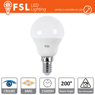 [FLG45B75W40K14] Lampada Sfera - 7,5W 4000K E14 G45