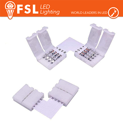 [FLRGB-L] Connettore rapido L per strip 10mm LED RGB