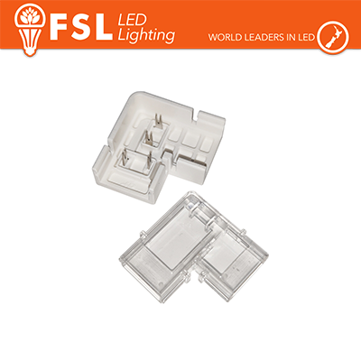 [FLSC2206] Connettore angolare 90° per strisce LED COB 220V e COB 24V