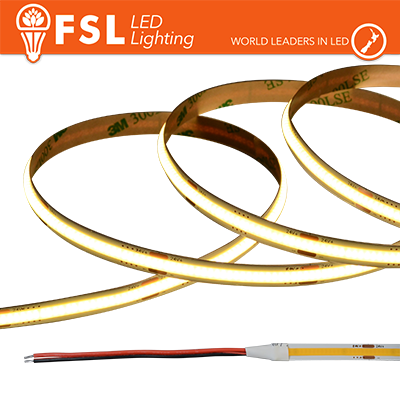 [FLSC24V15W4K] Striscia LED COB 24V 5m 528LED/m 15W/m 4000K IP20 CRI90