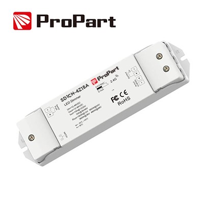 [SD1CH-4Z15A] Ricevitore DIM + pulsante12/24V, 1CH*10A/15A 12-48VDC RF2.4G