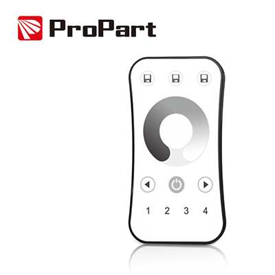Telecomando RF 1 Canale - 4 Zone, Bianco, con Touch Wheel