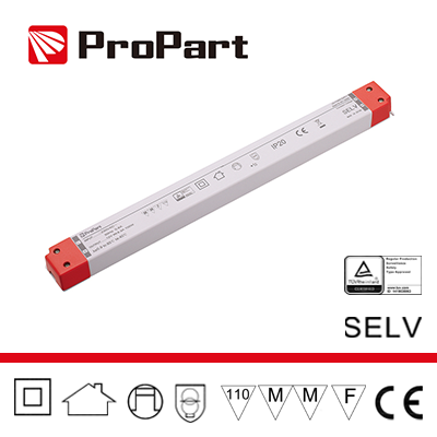 [PES20-75W24V] Alimentatore SLIM: IP20 24V 75W 3.12A Size:320*30*19mm
