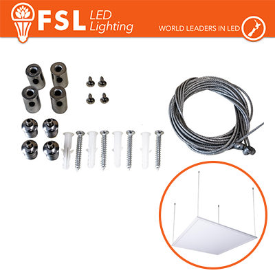 [FLSUSP-P60X60] Kit installazione a sospensione Pannello LED universale