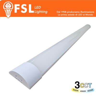 [FLFSB-JAS18CCT] Plafoniera Lineare LED 18W 60cm - 3 in 1 CCT (3000-4000-6500K)