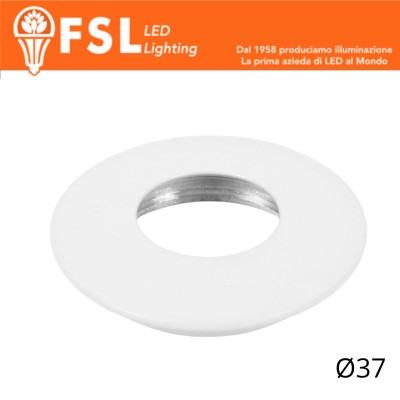 FSL VEGA Cover curva sostitutiva Ø37mm Bianco opaco per punto luce FLM32IP20‑1W
