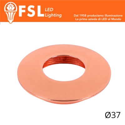 VEGA - Cover Curva per Punto Luce LED  – Ø37 – Oro Rosa